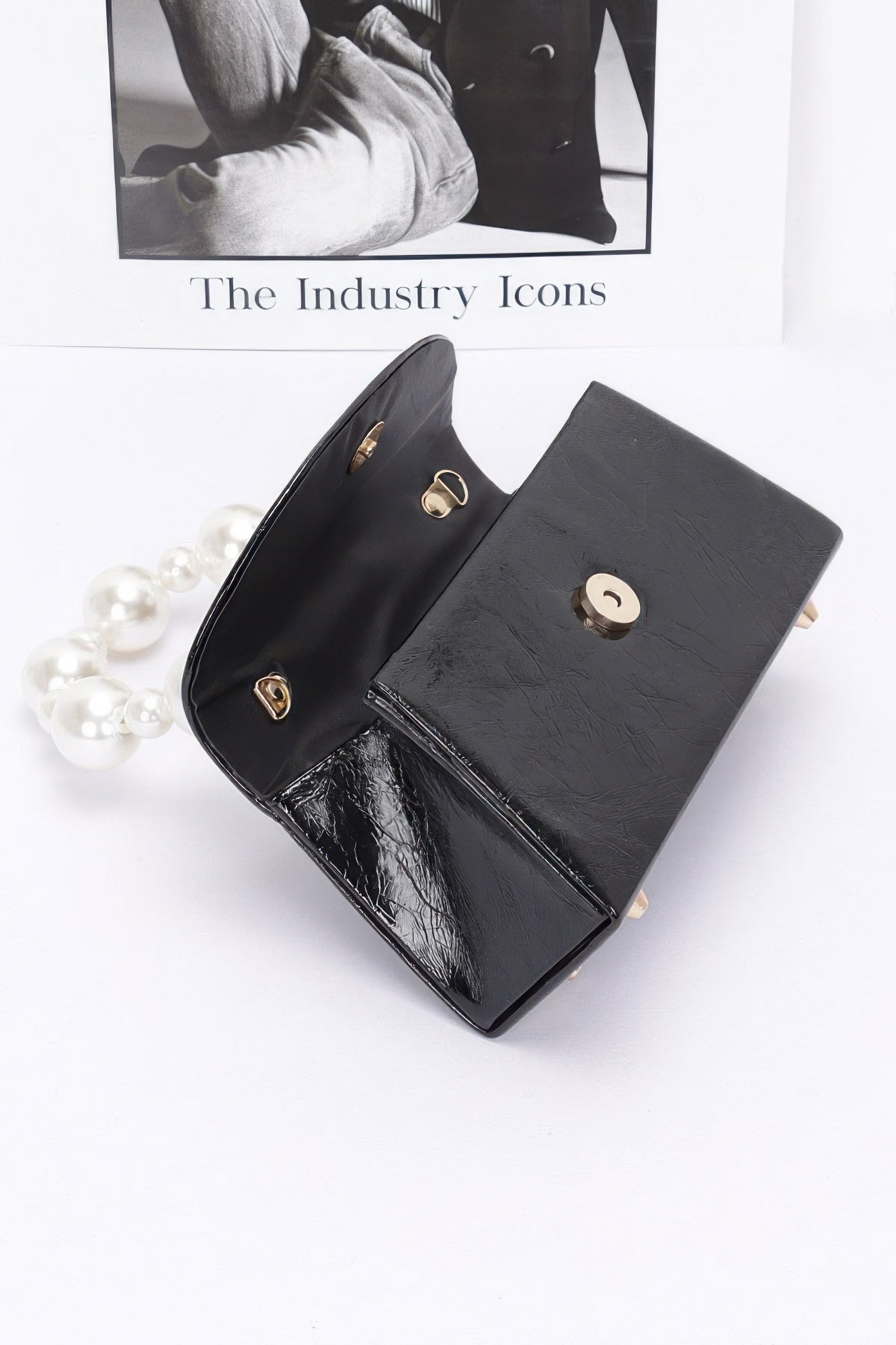 Metallic Pearl Handle Flap Bag | Mixtshop LLC
