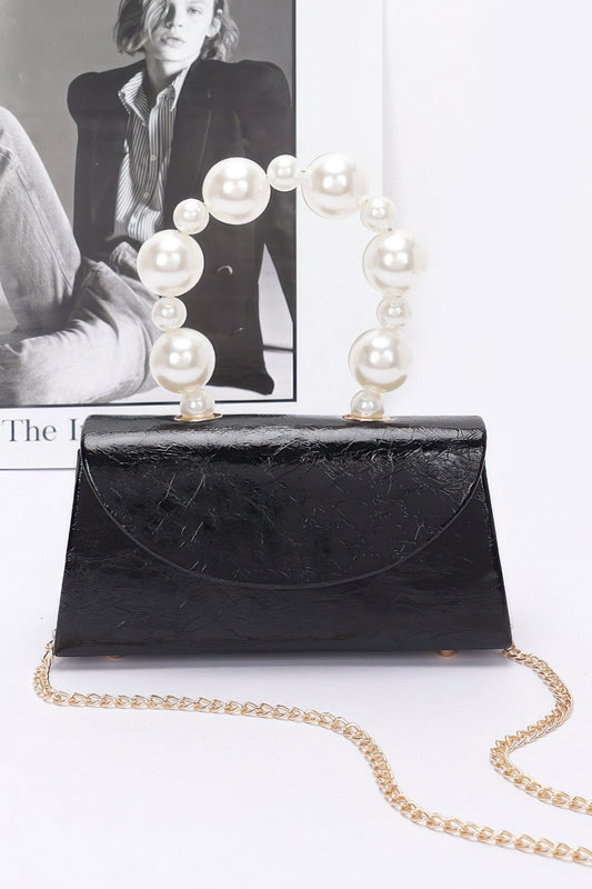 Metallic Pearl Handle Flap Bag | Mixtshop LLC