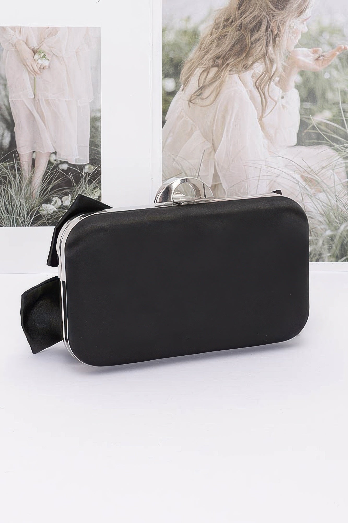 Rhinestone Hotfix Ribbon Nylon Hard Case Clutch | Mixtshop LLC