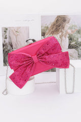 Rhinestone Hotfix Ribbon Nylon Hard Case Clutch | Mixtshop LLC