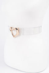 Heart Shape Metal Buckle Clear Belt | Mixtshop LLC