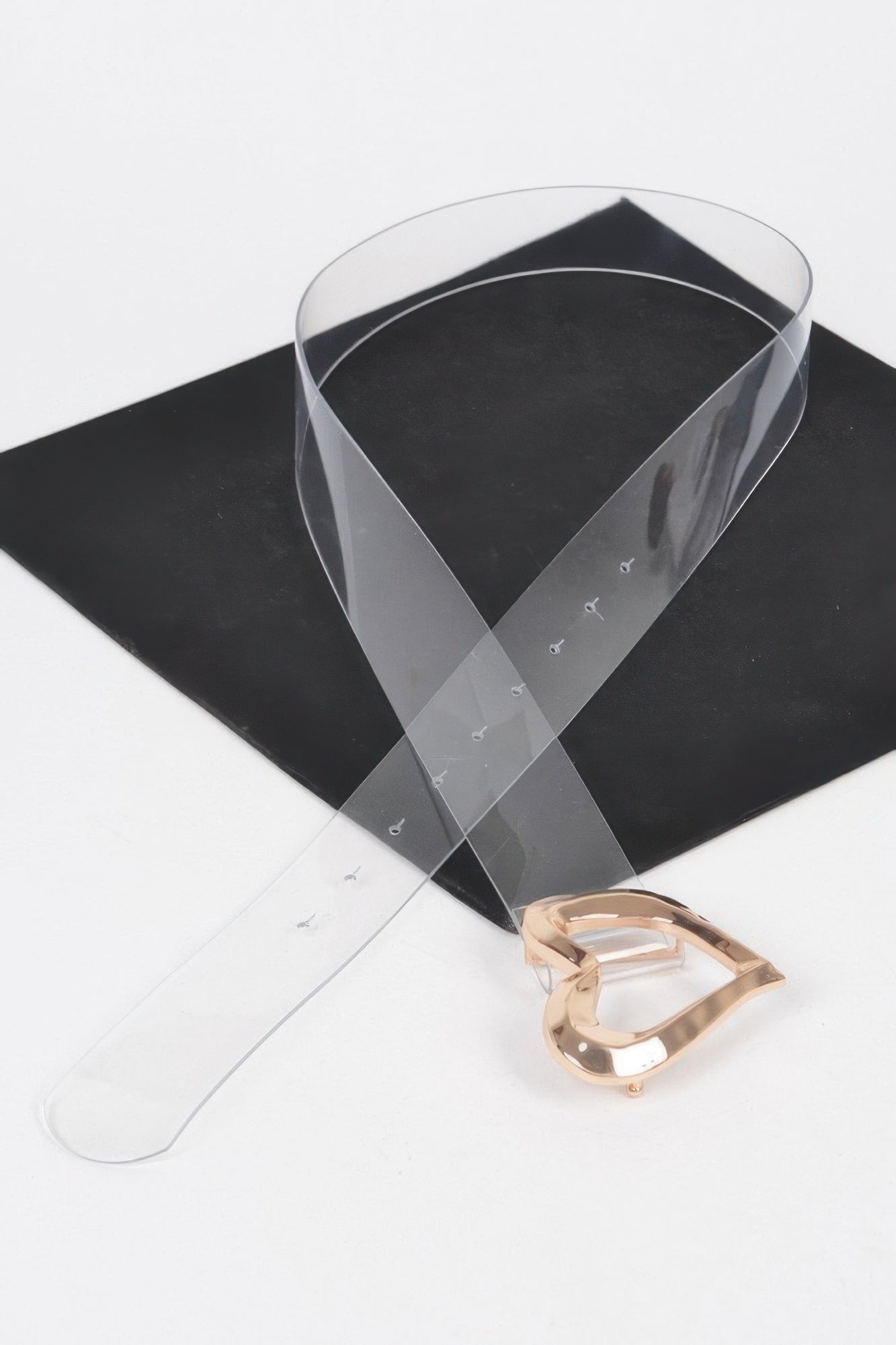 Heart Shape Metal Buckle Clear Belt | Mixtshop LLC