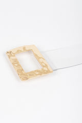 Rectangle Metal Buckle Clear Belt | Mixtshop LLC
