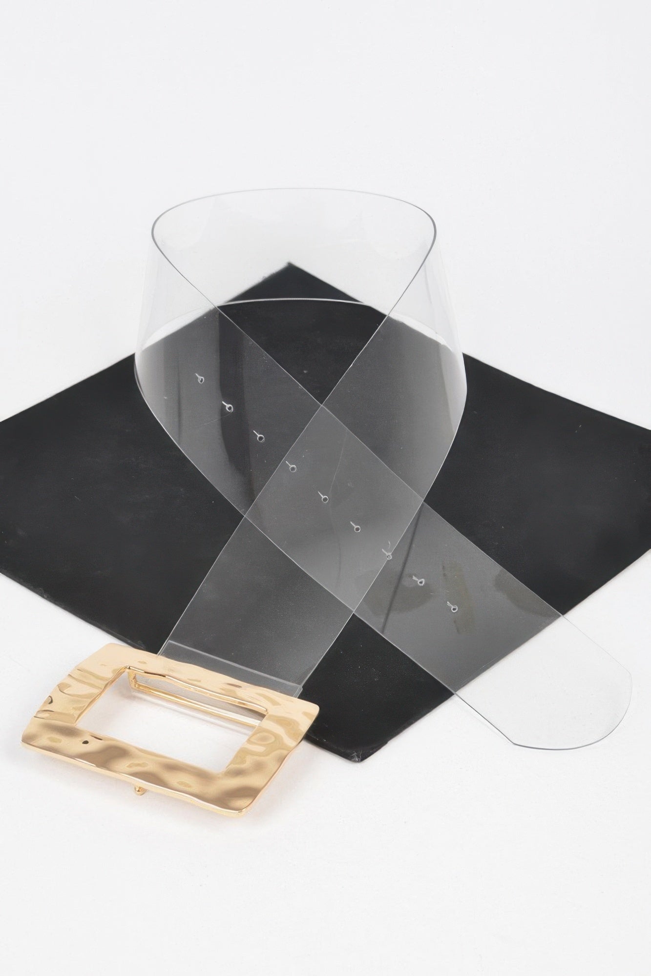 Rectangle Metal Buckle Clear Belt | Mixtshop LLC