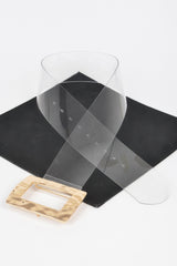 Rectangle Metal Buckle Clear Belt | Mixtshop LLC