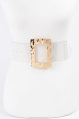 Rectangle Metal Buckle Clear Belt | Mixtshop LLC