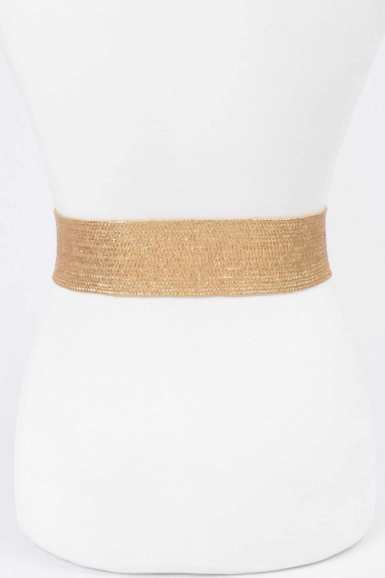 Multi Stone Metallic Straw Stretch Belt | Mixtshop LLC