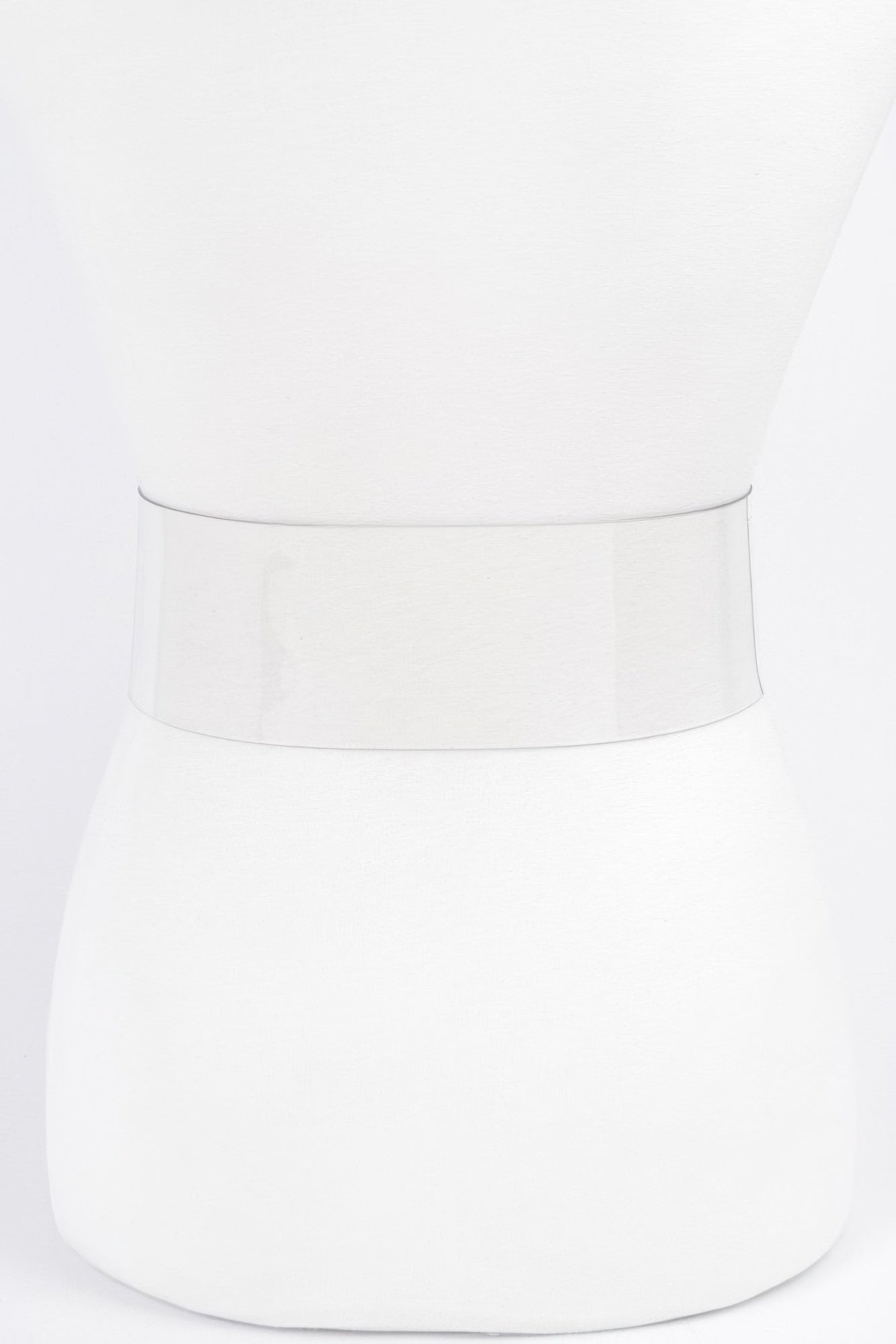 Big Vintage Round Metal Buckle Clear Belt | Mixtshop LLC