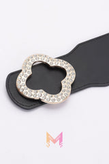 Faux Leather Metal Metal Buckle Stretch Belt | Mixtshop LLC