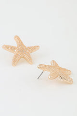 Hammered Starfish Stud Earrings | Mixtshop LLC