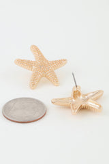 Hammered Starfish Stud Earrings | Mixtshop LLC
