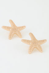 Hammered Starfish Stud Earrings | Mixtshop LLC