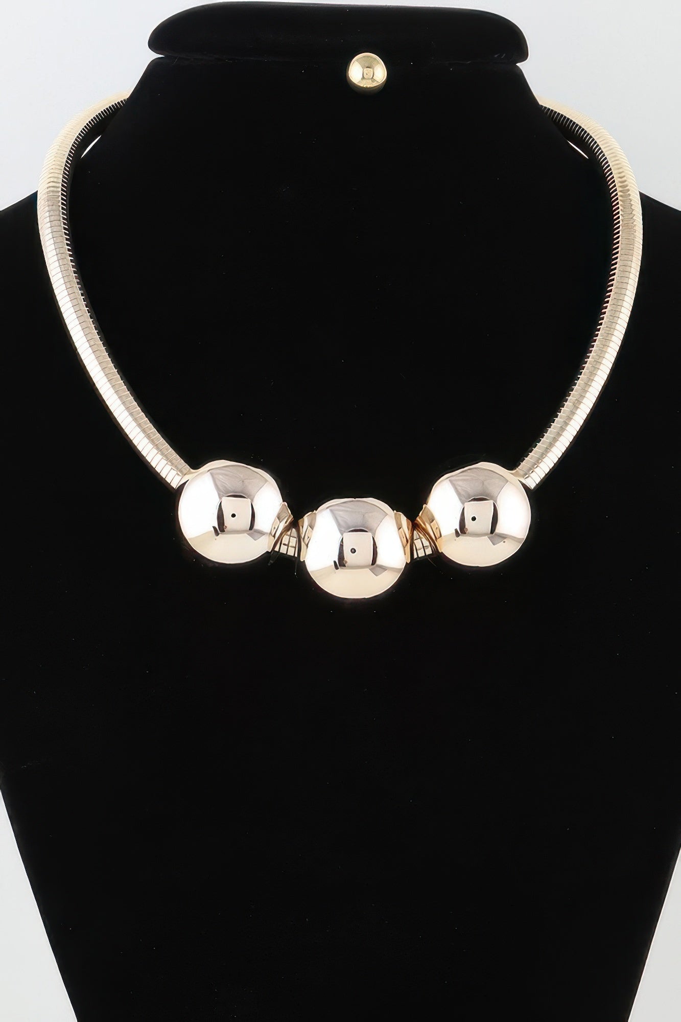 Triple Shiny Bead Statement Necklace | Mixtshop LLC