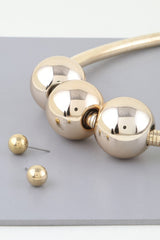 Triple Shiny Bead Statement Necklace | Mixtshop LLC