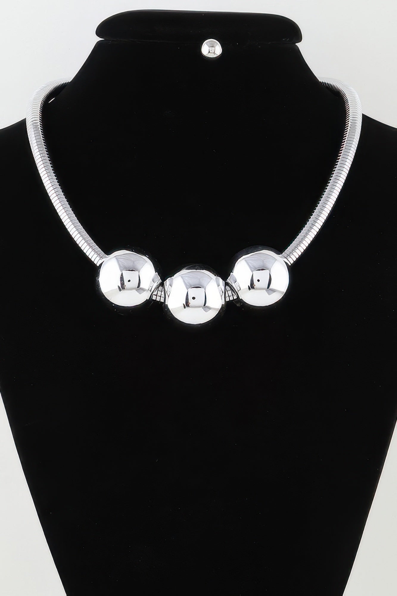 Triple Shiny Bead Statement Necklace | Mixtshop LLC