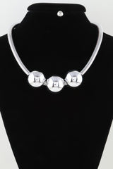 Triple Shiny Bead Statement Necklace | Mixtshop LLC