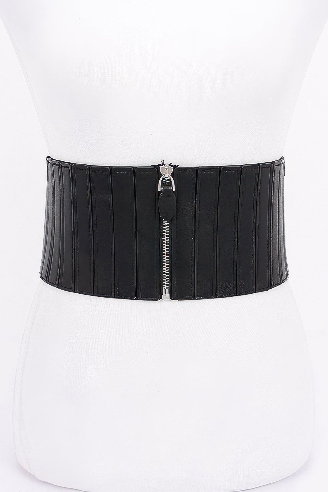 Multi Pu Zip Front Elastic Belt | Mixtshop LLC