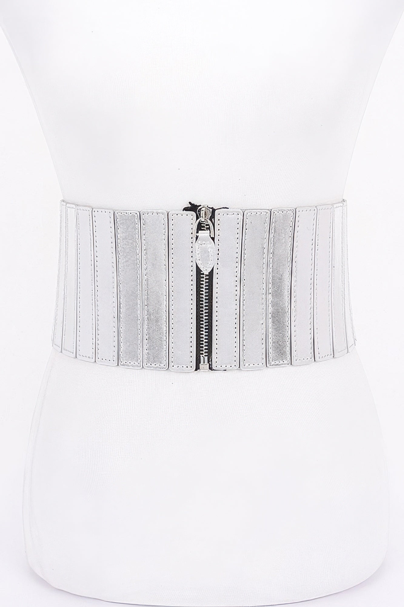 Multi Pu Zip Front Elastic Belt | Mixtshop LLC