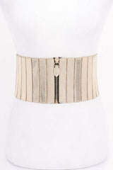 Multi Pu Zip Front Elastic Belt | Mixtshop LLC