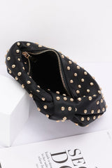 Satin Metal Studded Hobo Bag | Mixtshop LLC