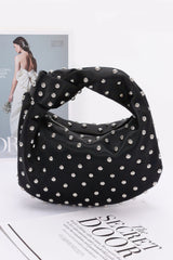 Satin Metal Studded Hobo Bag | Mixtshop LLC