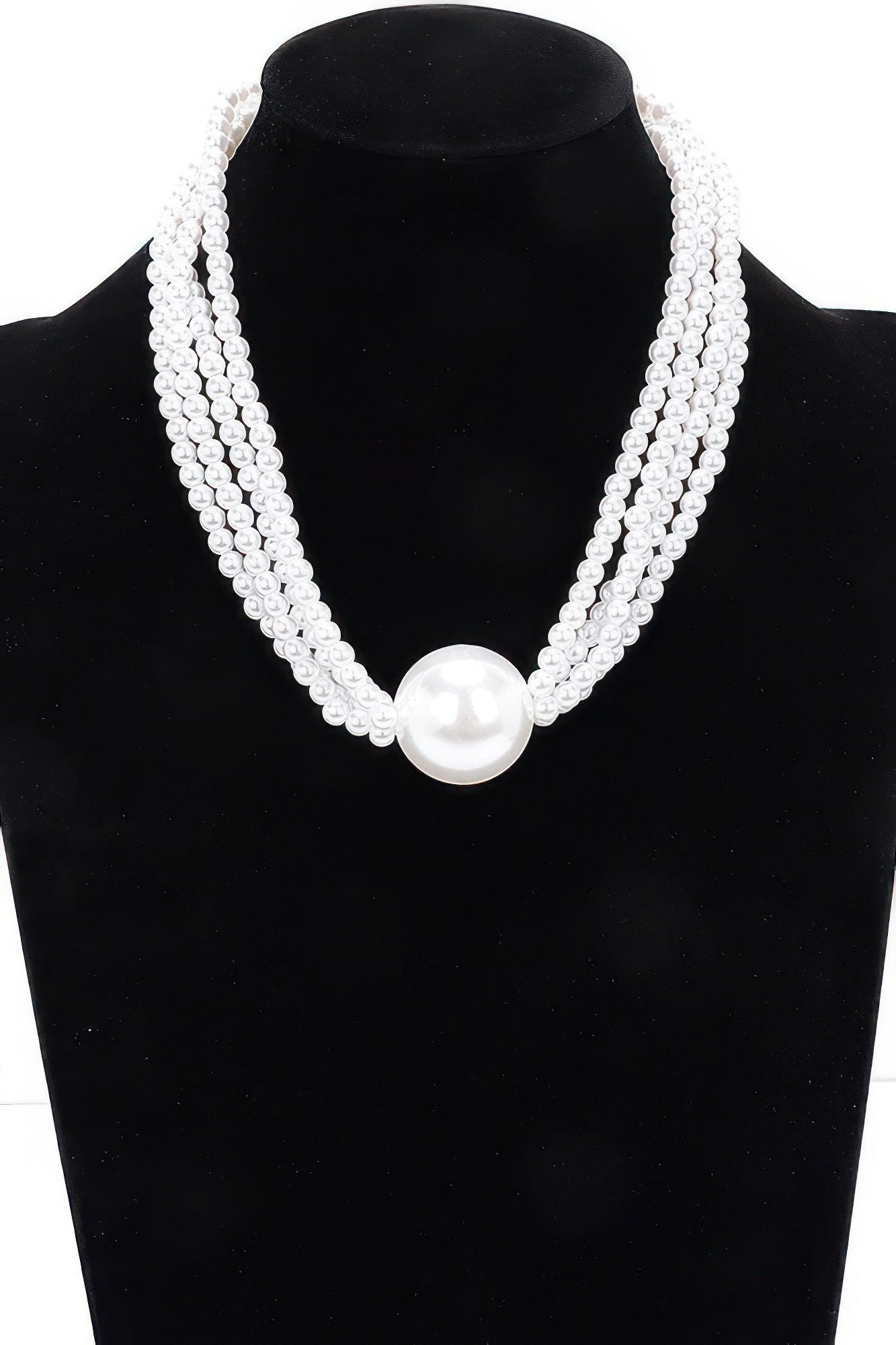 Multi Faux Pearl Chain Necklace | Mixtshop LLC