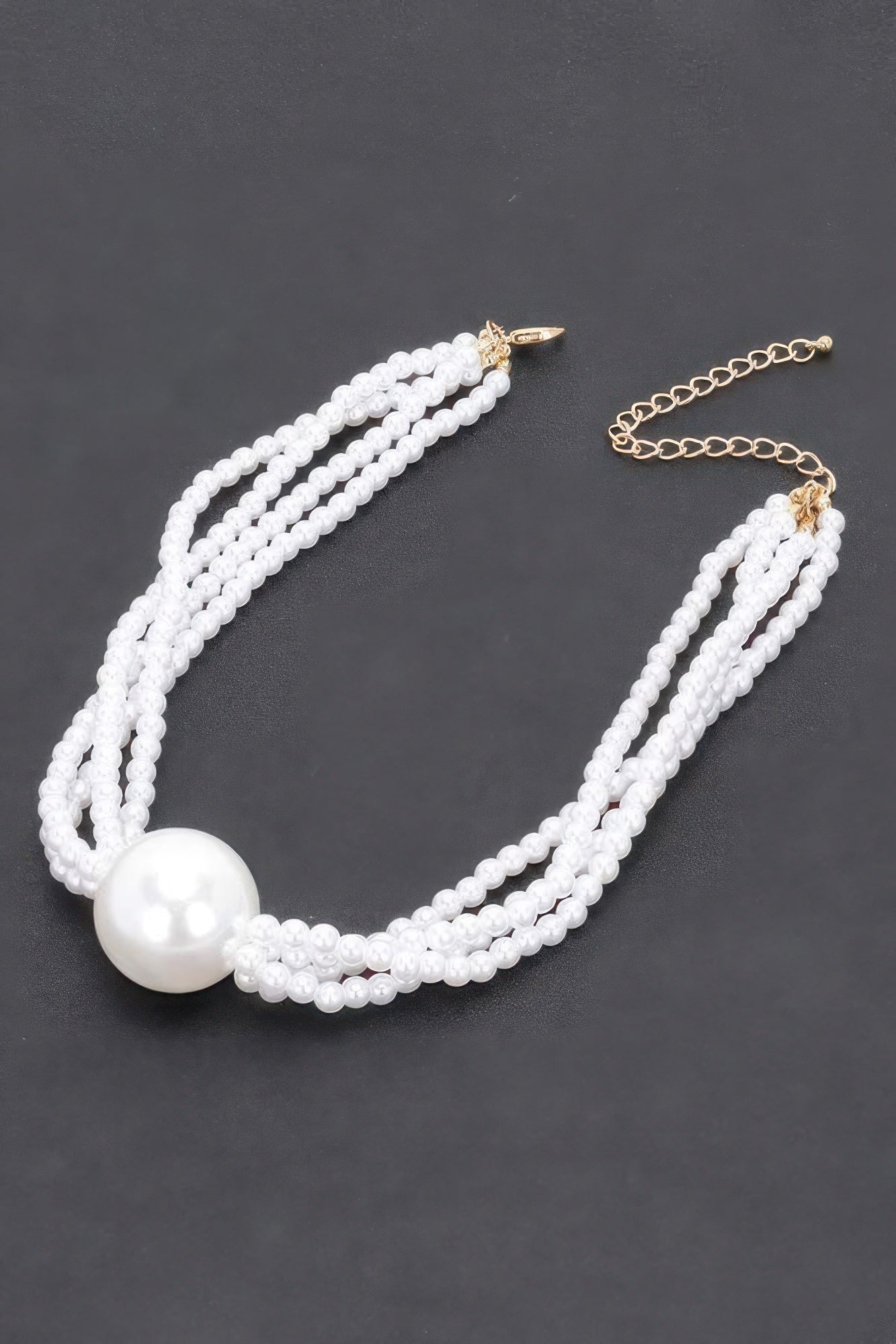 Multi Faux Pearl Chain Necklace | Mixtshop LLC