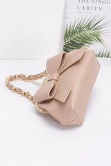 Faux Leather Ribbon Chain Handle Party Clutch | Mixtshop LLC