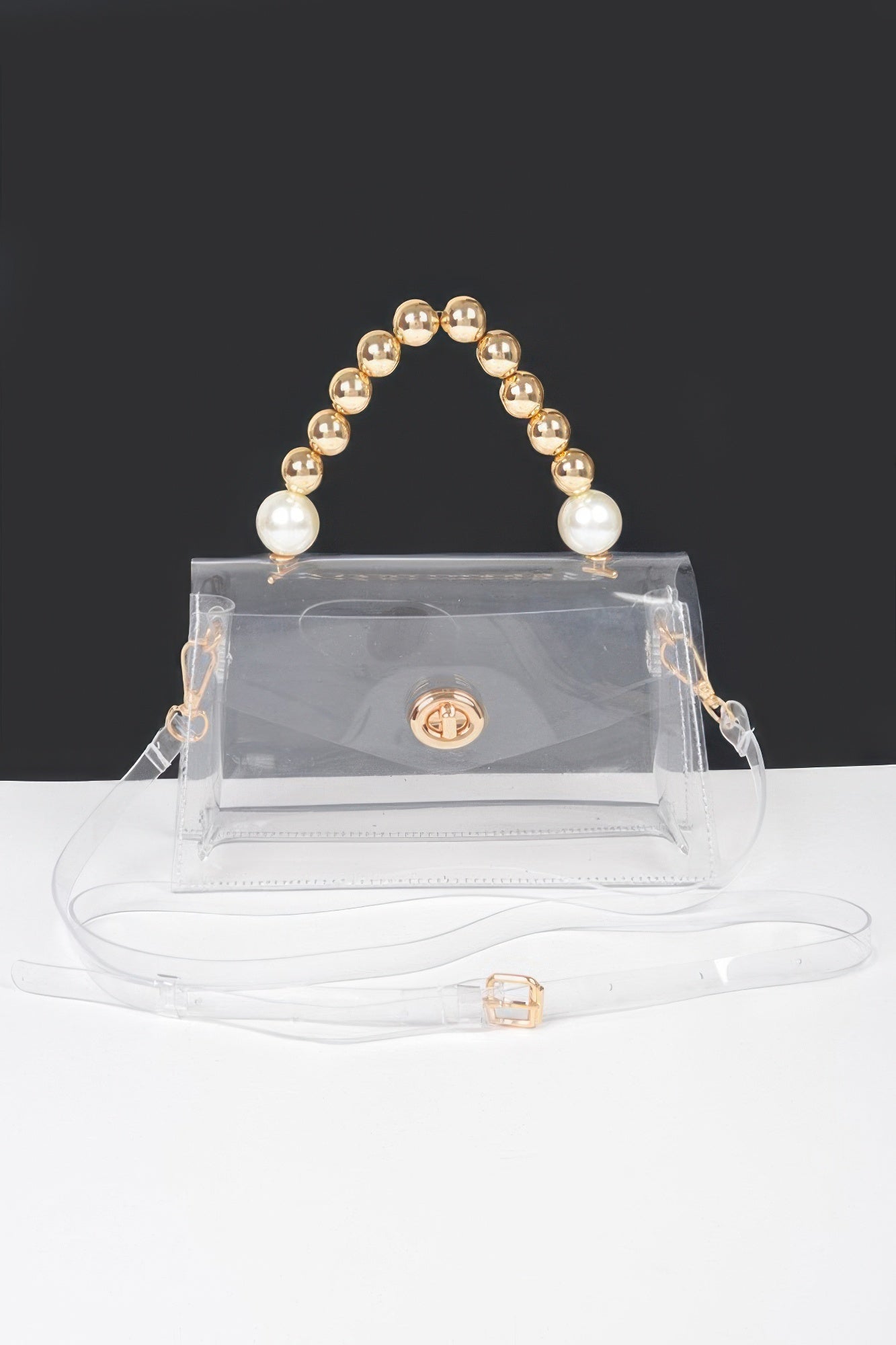 Transparent Ccb Handle Flap Clutch | Mixtshop LLC