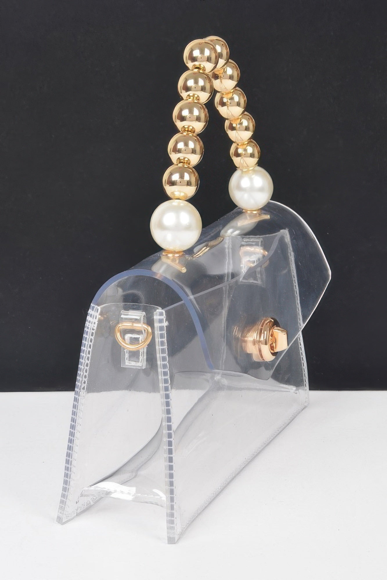 Transparent Ccb Handle Flap Clutch | Mixtshop LLC