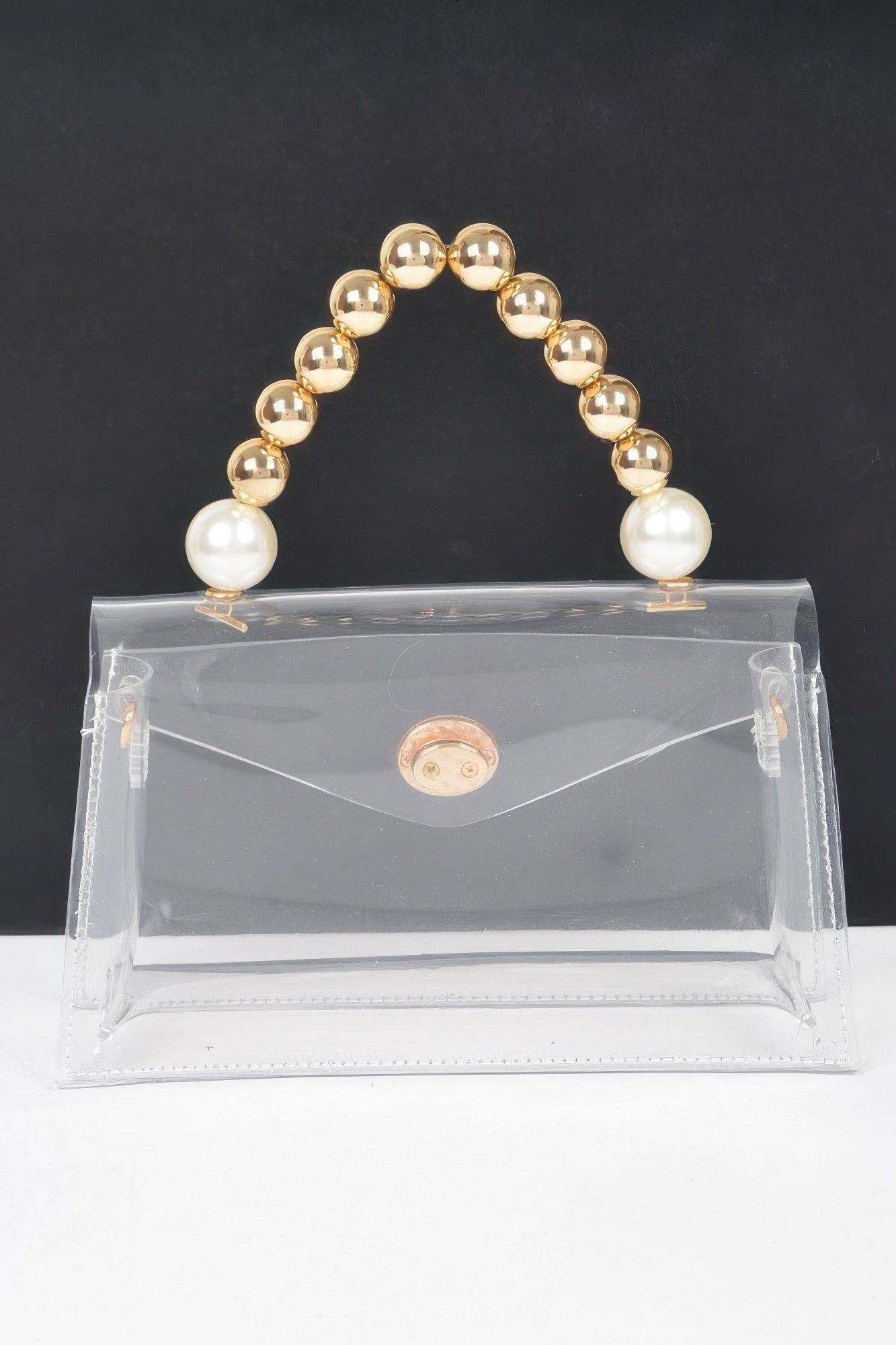 Transparent Ccb Handle Flap Clutch | Mixtshop LLC