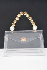 Transparent Ccb Handle Flap Clutch | Mixtshop LLC