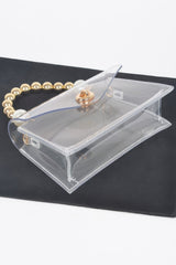 Transparent Ccb Handle Flap Clutch | Mixtshop LLC