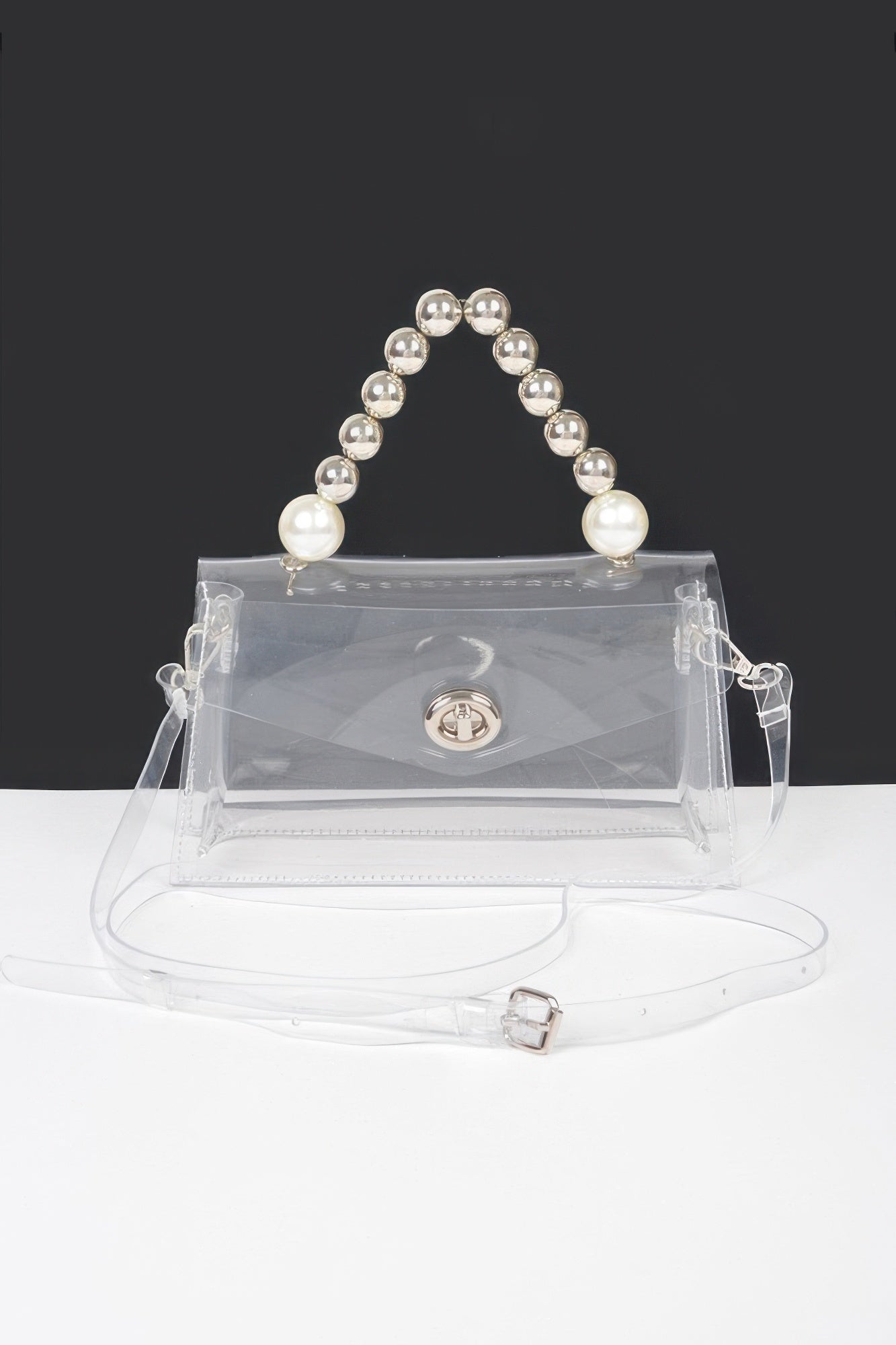 Transparent Ccb Handle Flap Clutch | Mixtshop LLC