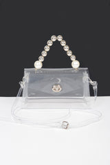 Transparent Ccb Handle Flap Clutch | Mixtshop LLC