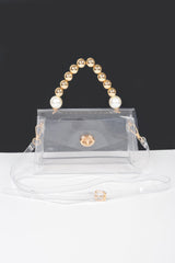 Transparent Ccb Handle Flap Clutch | Mixtshop LLC