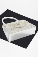 Rhinestone Ribbon Top Handle Bag | Mixtshop LLC