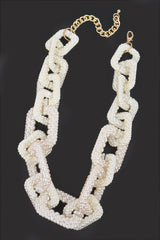 Faux Pearl Link Chain Necklace | Mixtshop LLC