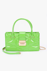 Embossed Enamel Handle Clutch | Mixtshop LLC