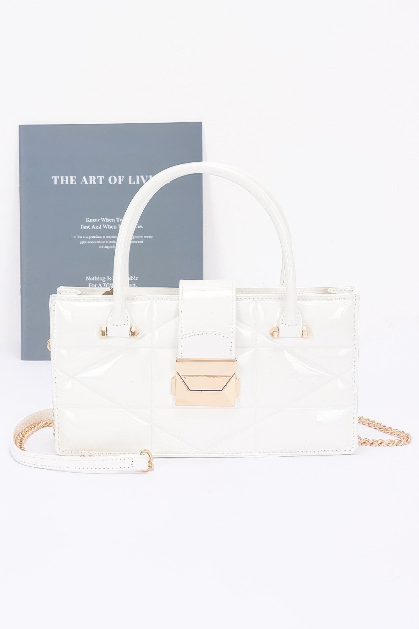 Embossed Enamel Handle Clutch | Mixtshop LLC