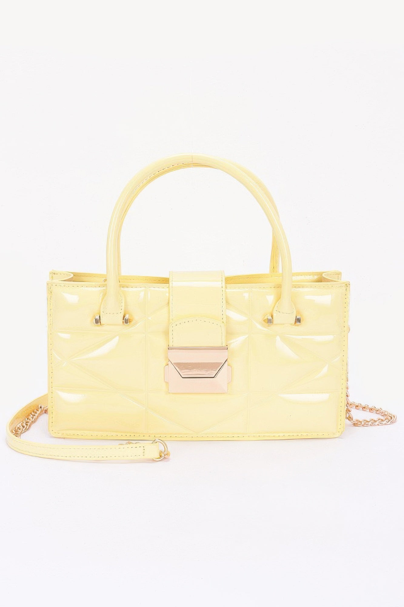 Embossed Enamel Handle Clutch | Mixtshop LLC