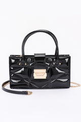 Embossed Enamel Handle Clutch | Mixtshop LLC