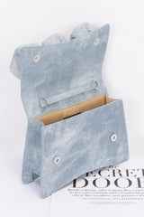 Faux Leather Rhinestone Hot Fix Flower Bag | Mixtshop LLC