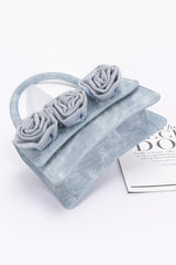 Faux Leather Rhinestone Hot Fix Flower Bag | Mixtshop LLC