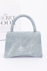 Faux Leather Rhinestone Hot Fix Flower Bag | Mixtshop LLC