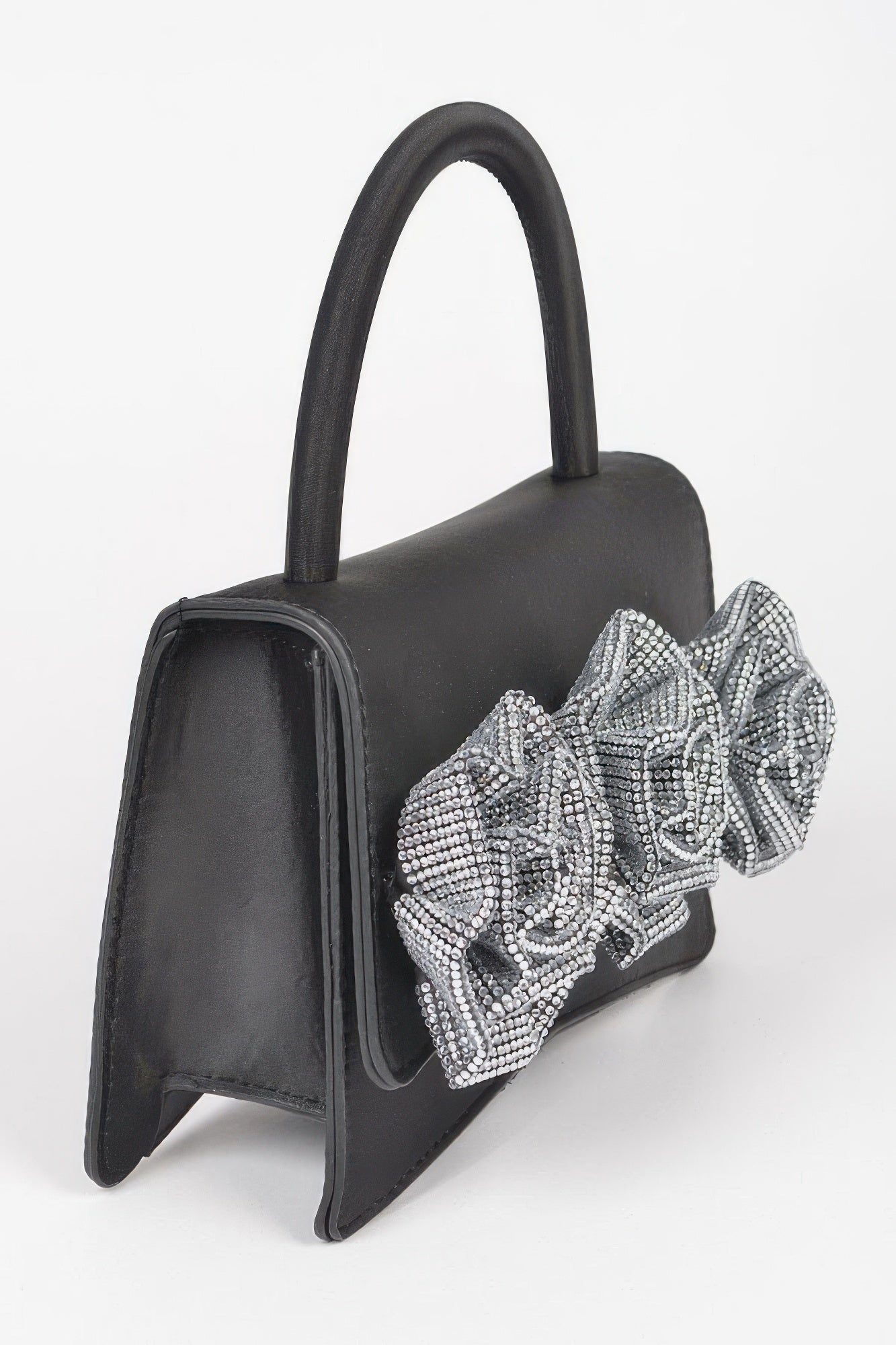Faux Leather Rhinestone Hot Fix Flower Bag | Mixtshop LLC