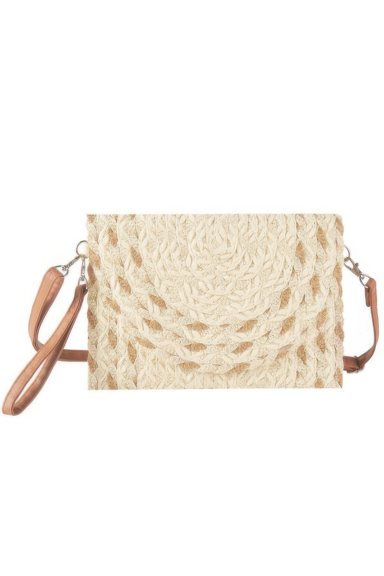 Mixed Color Detail Straw Clutch & Crossbody Bag | Mixtshop LLC