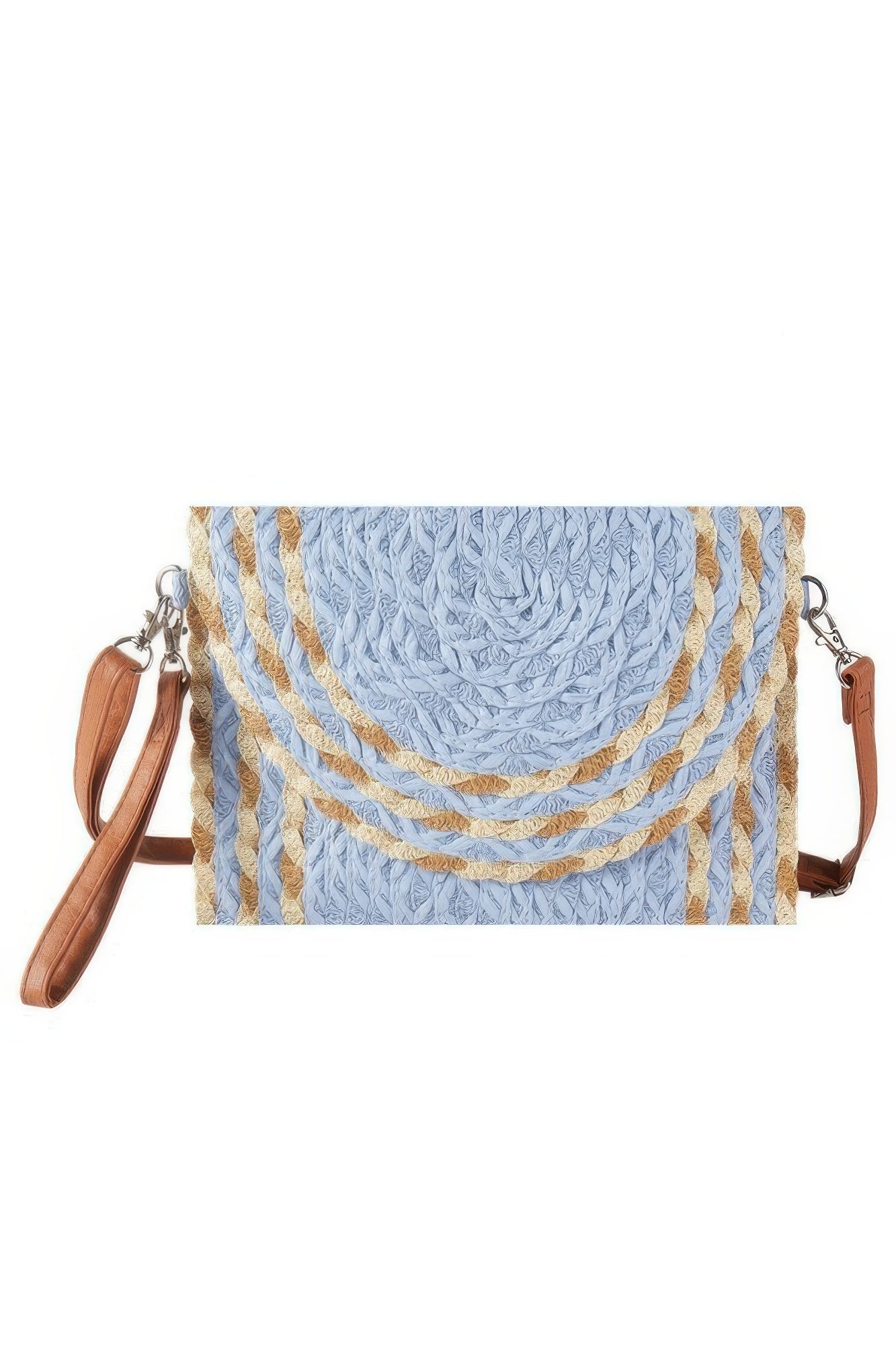 Mixed Color Detail Straw Clutch & Crossbody Bag | Mixtshop LLC
