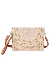 Mixed Color Detail Straw Clutch & Crossbody Bag | Mixtshop LLC