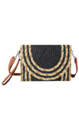 Mixed Color Detail Straw Clutch & Crossbody Bag | Mixtshop LLC